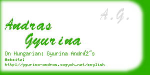 andras gyurina business card